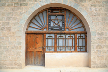 Fototapeta premium Wooden doors and windows carved decoration