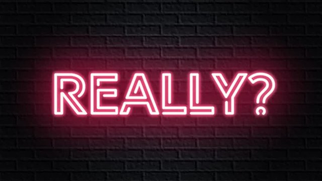 red neon video animation really