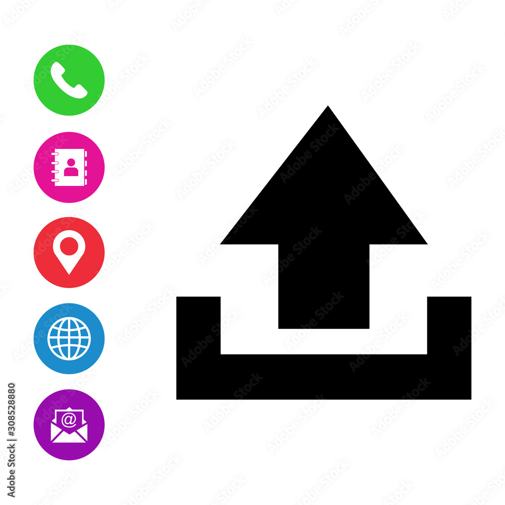Poster web icon set vector design symbol