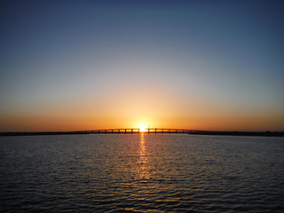 Anochecer en la costa de Huelva