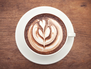 top view of coffee cup