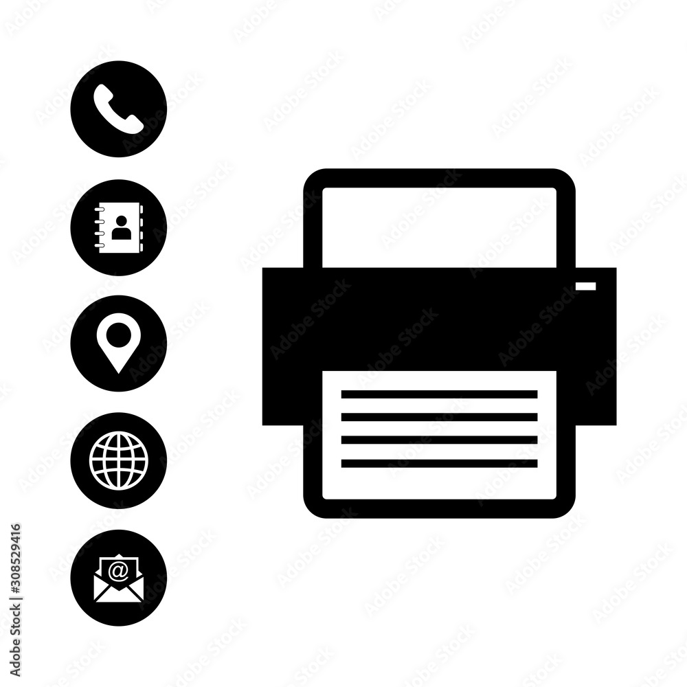 Poster web icon set vector design symbol