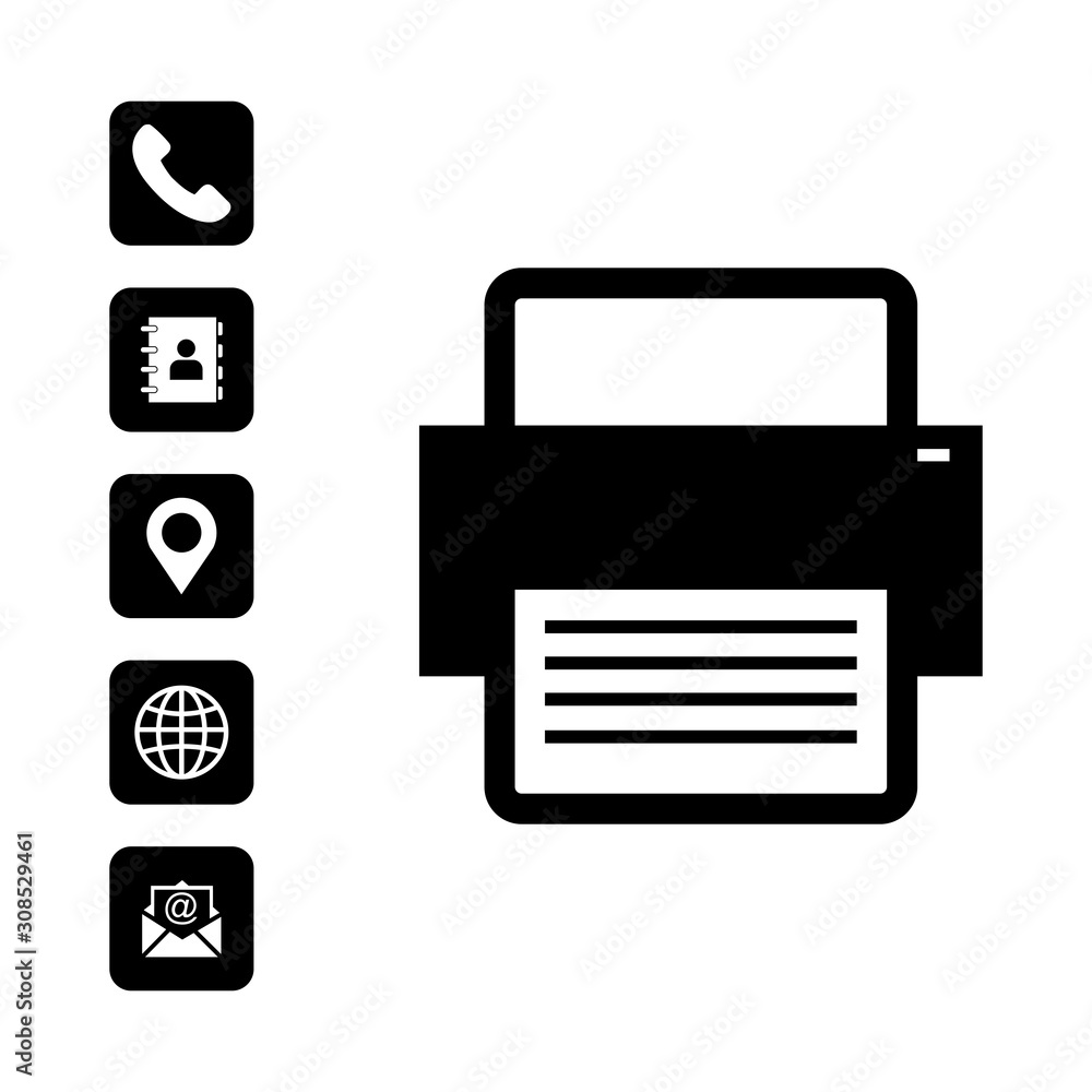 Poster web icon set vector design symbol