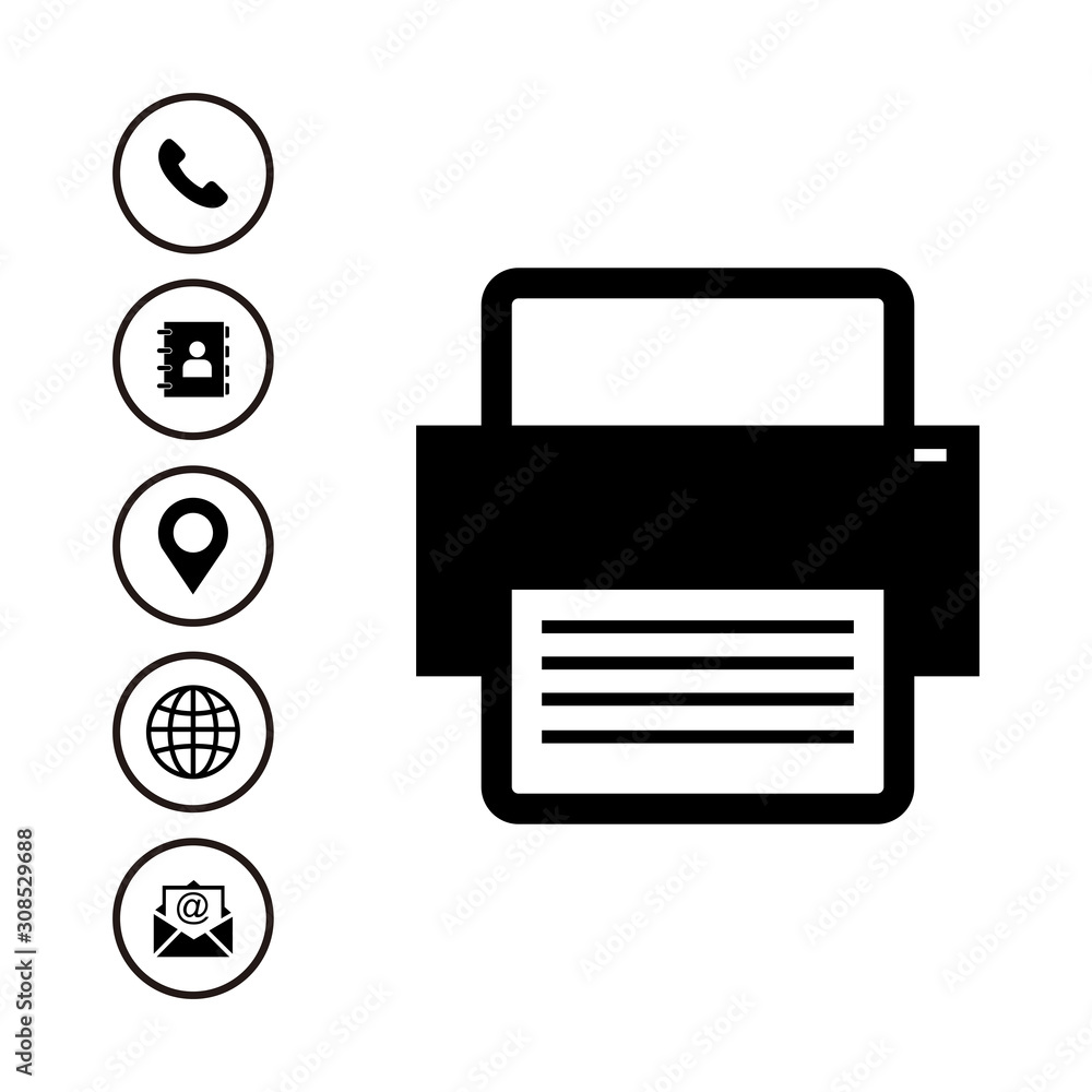 Poster web icon set vector design symbol