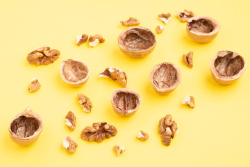 Walnuts kernels.Walnut. Walnut kernel background. nuts and seeds, healthy food