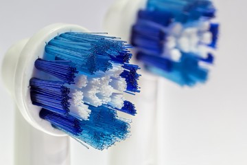 Electric toothbrush head detail