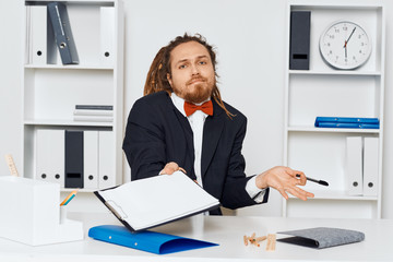 businesswoman working in office