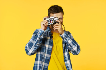 boy with binoculars