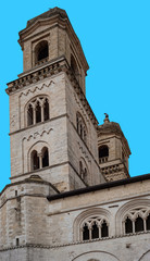 Fototapeta na wymiar Italy, Puglia region, Altamura, 24 June 2018, Cathedral of Santa Maria Assunta, facades and elevations.