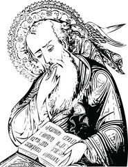 Saint John the Theologian, Icon (vector)