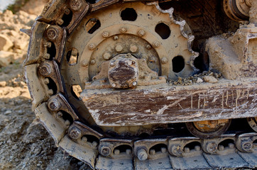 Fototapeta premium detail of old wheel