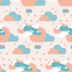 seamless pattern design with boy toys
