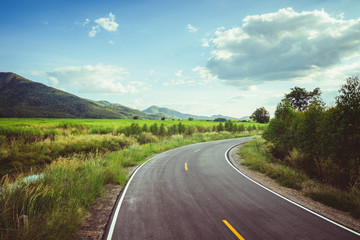 Vintage Road in the Farmland