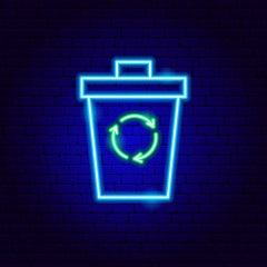 Trash Recycling Neon Sign