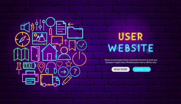 Web UI Neon Banner Design