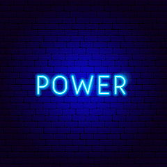 Fototapeta na wymiar Power Neon Text