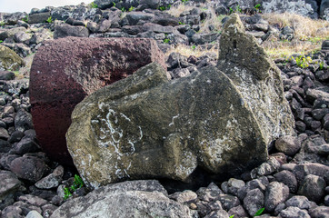 Chile - Rapa Nui or Easter Island - Ahu Akahanga