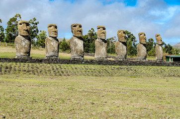 Chile - Rapa Nui or Easter Island - Ahu Akivi