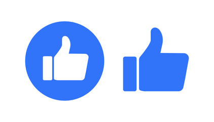 Obraz premium Thumb up flat icon. Vector illustration