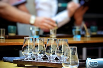 Glass cups for espresso coffee
