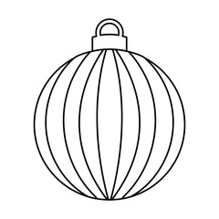 Decorated christmas ball icon
