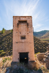 ruined buildings in the metal foundry of Fondón