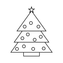 Isolated christmas tree icon