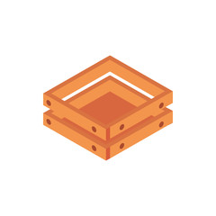 farm wooden box equipment isometric icon