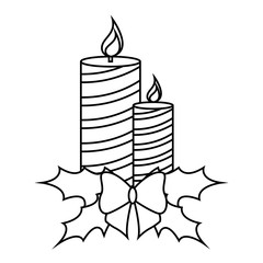Christmas ornament with a candle