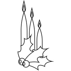 Christmas ornament with a candle