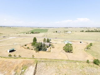 A rural vista 40 miles southeast of downtown Denver, Colorado