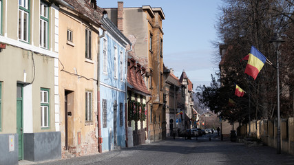 Streets in Sibiu in Romania