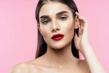 Fototapeta premium bare shoulders woman clean skin