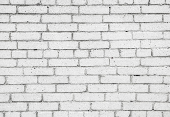 White brick wall, close-up background texture