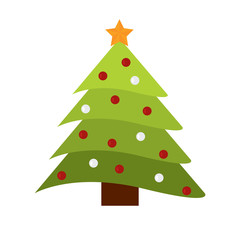 Isolated christmas tree icon