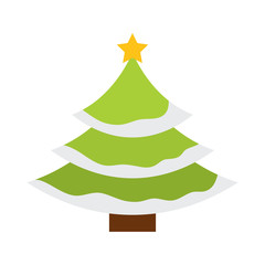 Isolated christmas tree icon