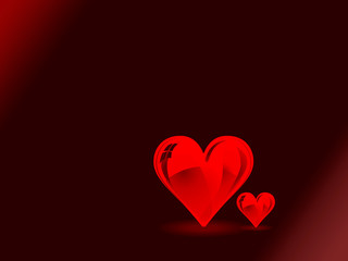 Valentine's day, red heart  with copy space for text