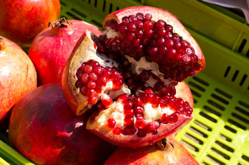 Pomegranate on the market