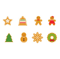 Set of gingerbreads icon