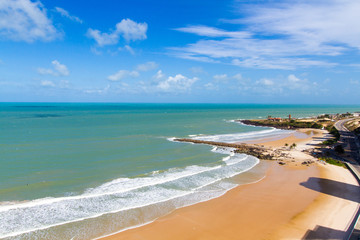 Fototapeta na wymiar A beach in Natal city in the state of Rio Grande do Norte, Brazil