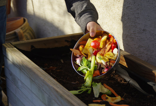 Kitchen waste recycling in composter