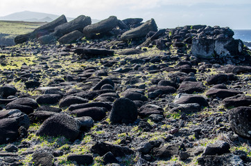 Chile - Rapa Nui or Easter Island - Ahu Ura Uranga Te Mahina