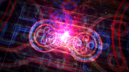 Esport cyber game futuristic illustration © Skórzewiak