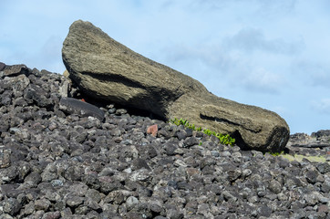 Chile - Rapa Nui or Easter Island - Ahu Ura Uranga Te Mahina
