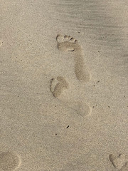 footprints in the sand