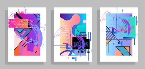 Template brochures, flyers, business presentations. Modern flat line style, layout in A4 size. 