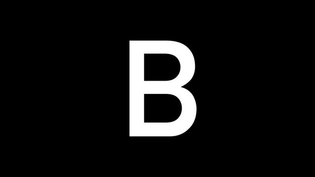 ABC Letter "B" is Formed from Particles and then Explodes into Particles Motion Graphic