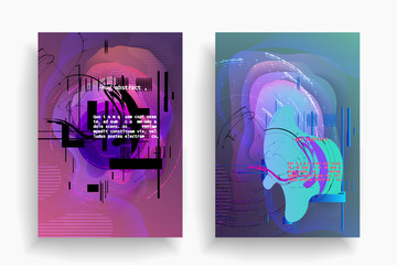 Artistic covers design. Creative colors backgrounds. Trendy futuristic design