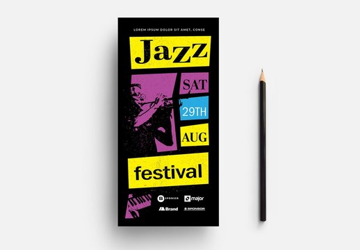 Retro-Style Jazz Music Event  Flyer Layout