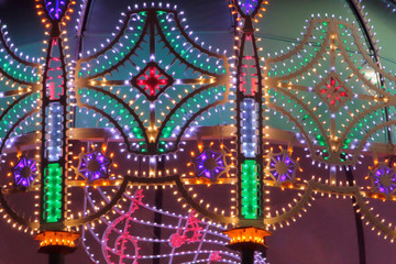 colorful decoration lights on christmas holiday